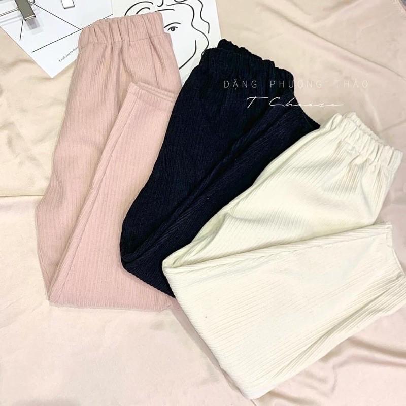 Quần baggy nhung mềm chuẩn loại 1 siêu tôn dáng