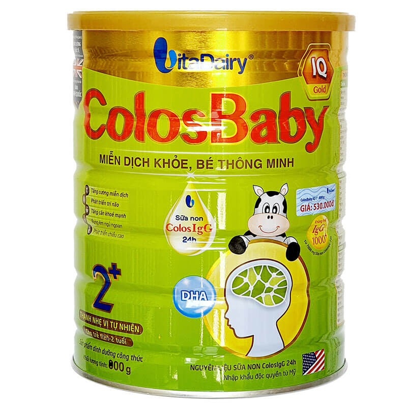 Combo 3 lon Sản Phẩm Dinh Dưỡng Công Thức ColosBaby IQ 2+ lon 800g