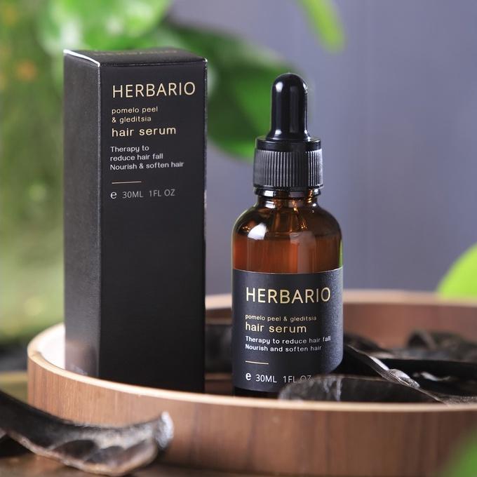 Serum tinh dầu vỏ bưởi và bồ kết Herbario 30ml pomelo peel &amp; gleditsia giảm rụng tóc, kích thích mọc tóc