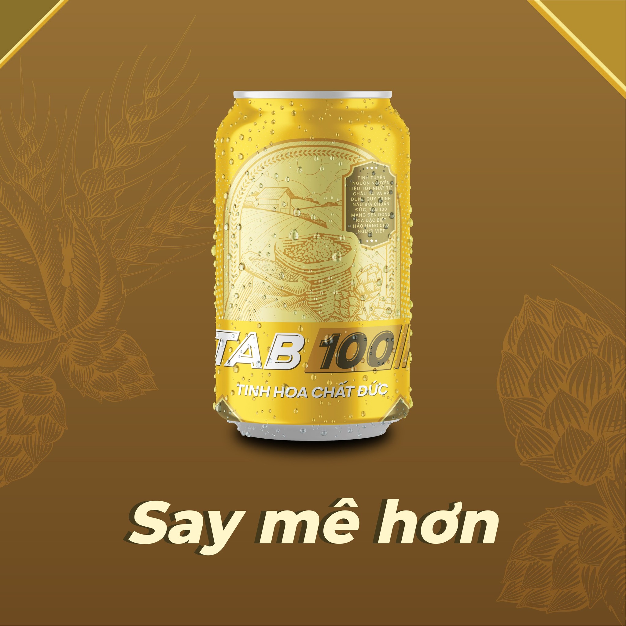 Bia lon TAB 100 GOLD thùng 24 lon (330ml/lon)
