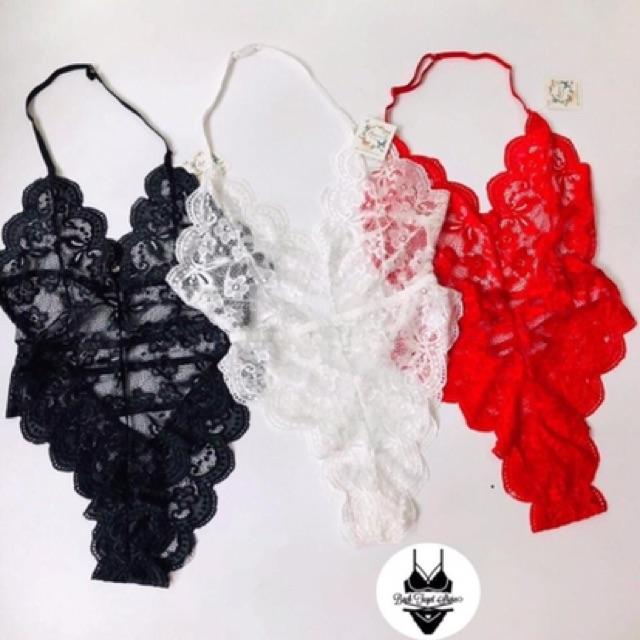 Bodysuit ren cổ chữ V - kiểu dáng sexy (CÓ SẴN) GIAO HOẢ TỐC HCM