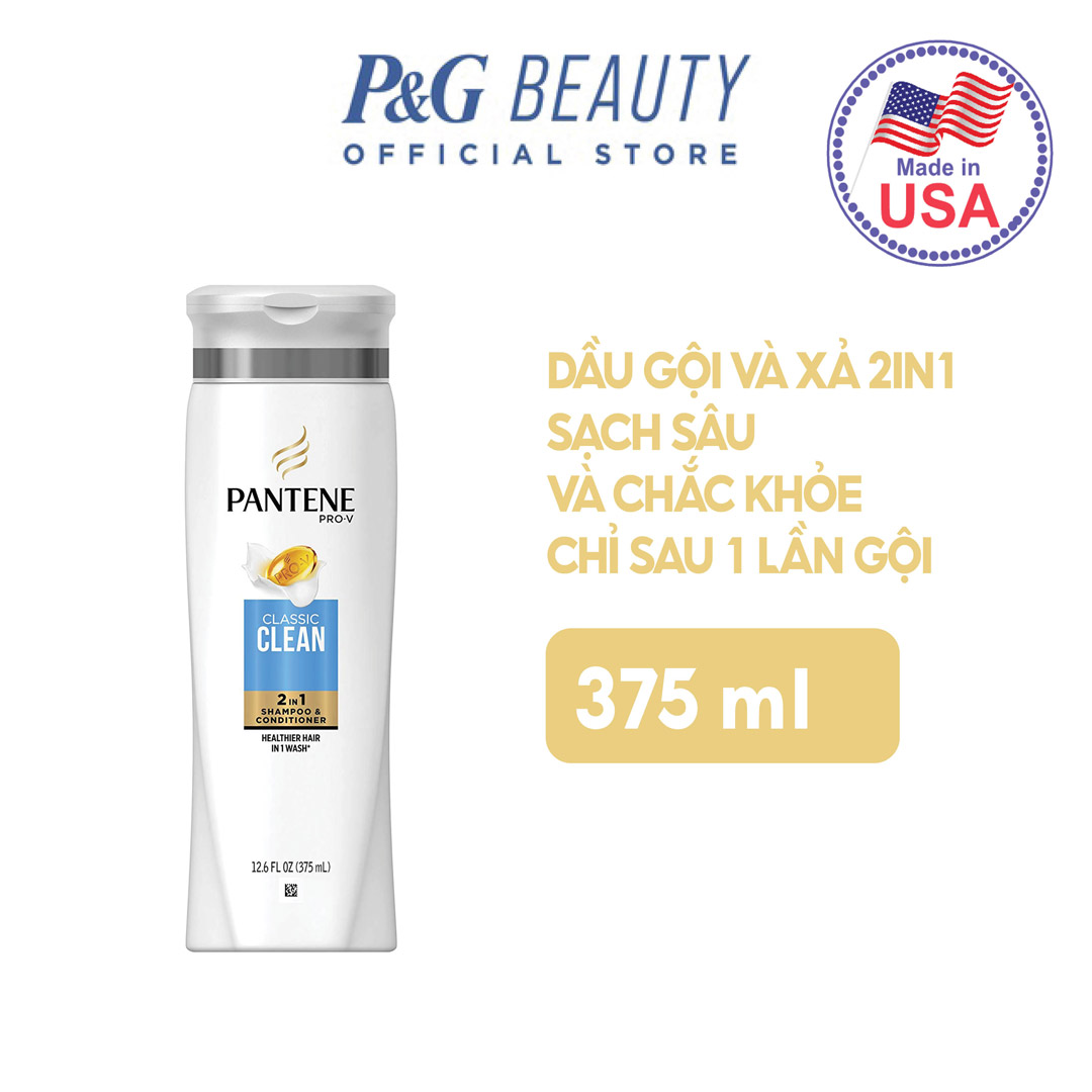 Dầu gội và xả Pantene Pro -V Classic Clean 2in1 375ml