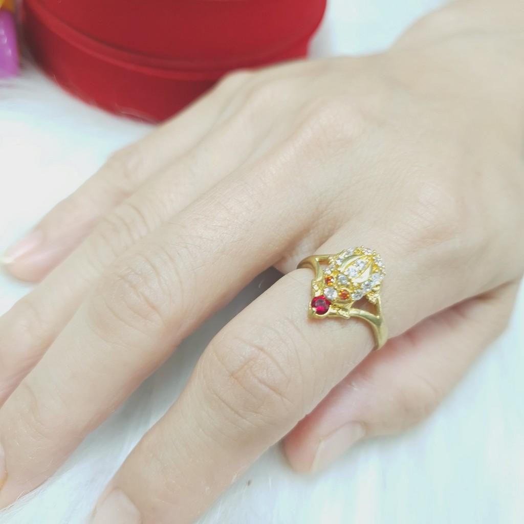 Nhẫn Cóc Nhỏ Vàng vonfram Cao Cấp-Dùng vĩnh viễn không phai màu