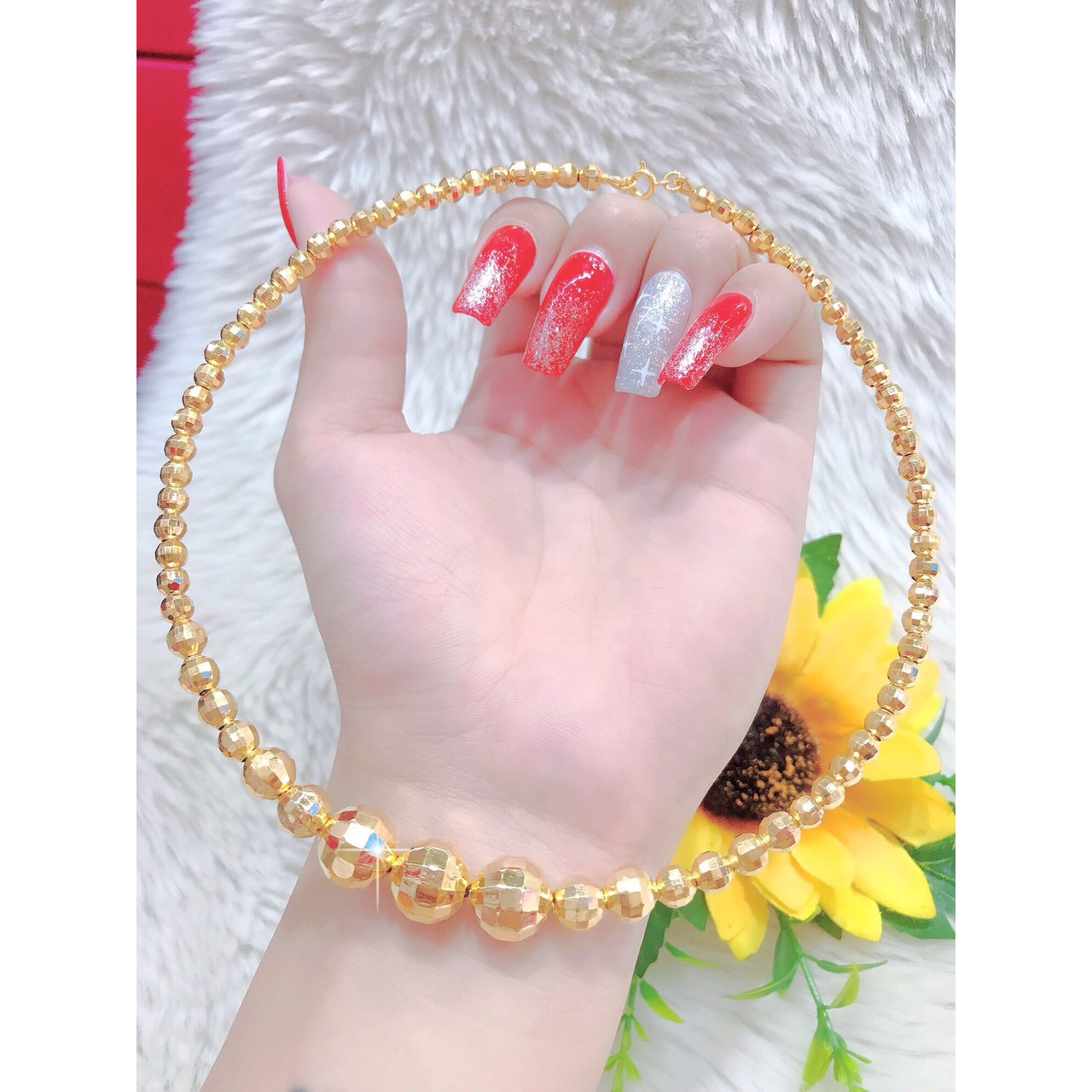 Kiềng cổ bi ma 18k cao cấp H1335