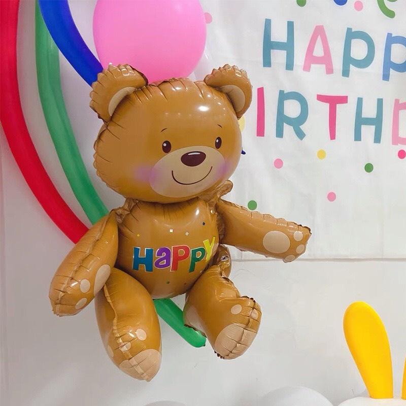 Bóng Gấu Nâu Teddy 3D Size Đại Dễ Thương Cho Bé