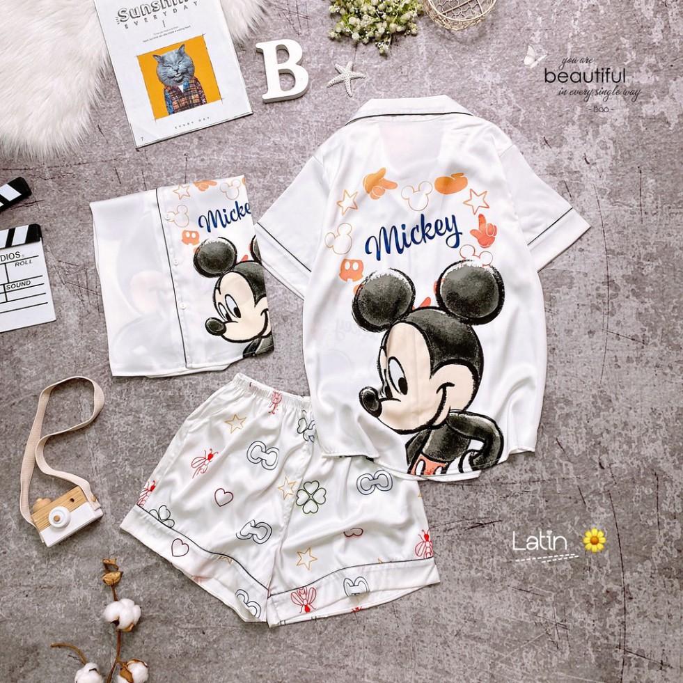 Freeship Đồ Mặc Nhà Pijama Lụa Latin Quần ĐÙI Freesize - HÀNG THIẾT KẾ