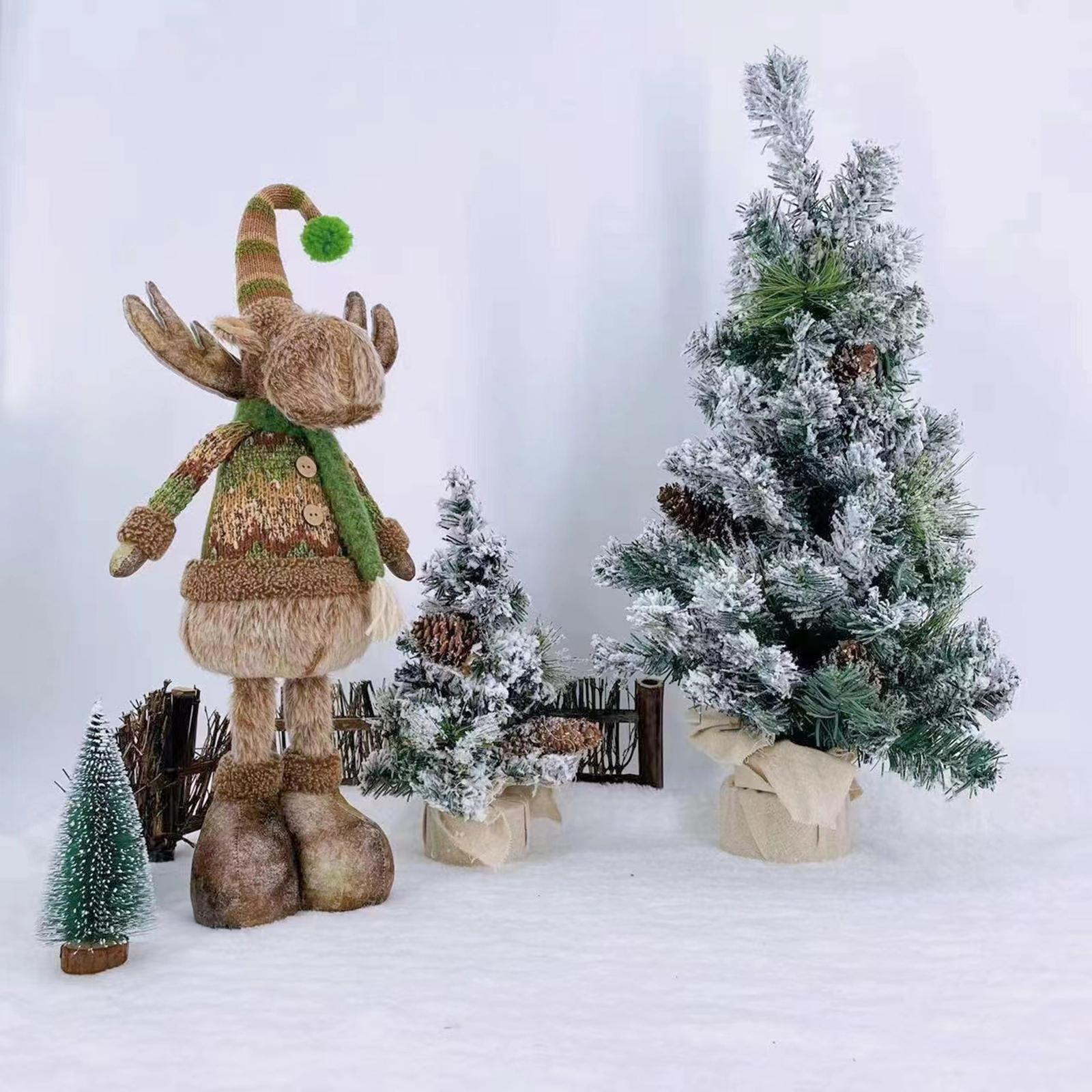 Christmas Reindeer Plush Toy Sculpture Hanging for Table Bedroom Decor