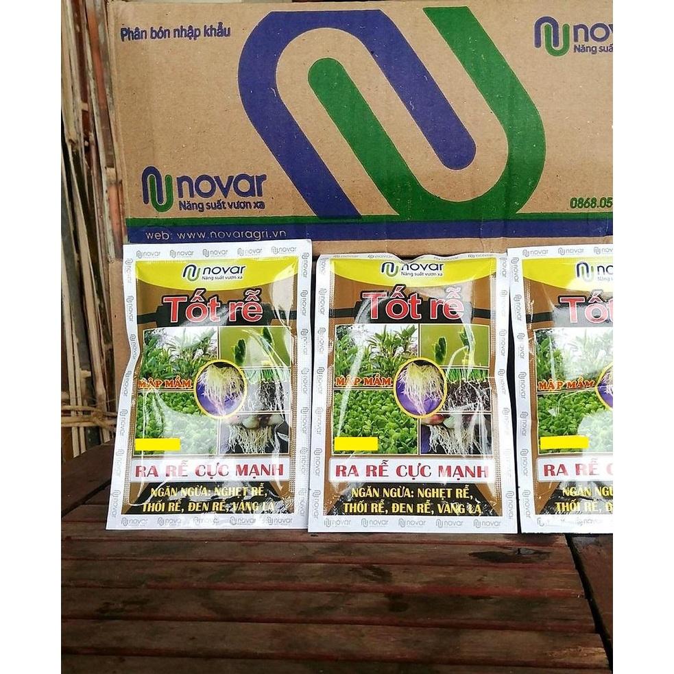 COMBO 5 GÓI PHÂN BÓN NOVAR TỐT RỄ GÓI 40G NGĂN NGỪA ĐEN RỄ