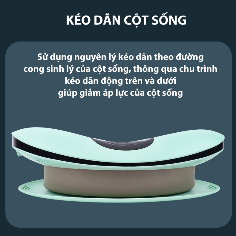 Máy massage lưng thông minh Lumbar Massager - Máy massage cột sống thắt lưng sạc pin chườm nóng, giảm đau lưng