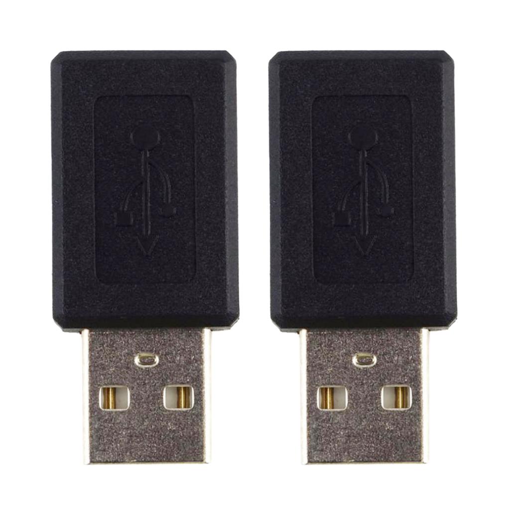 2Pcs USB 2.0 Type-A Male to Micro USB B 5 Pin Female Plug Adapter Converter