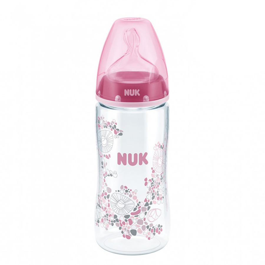 Bình Sữa NUK Nhựa PA (300ml) Núm Ti Silicone S1 (Size M) NU21473