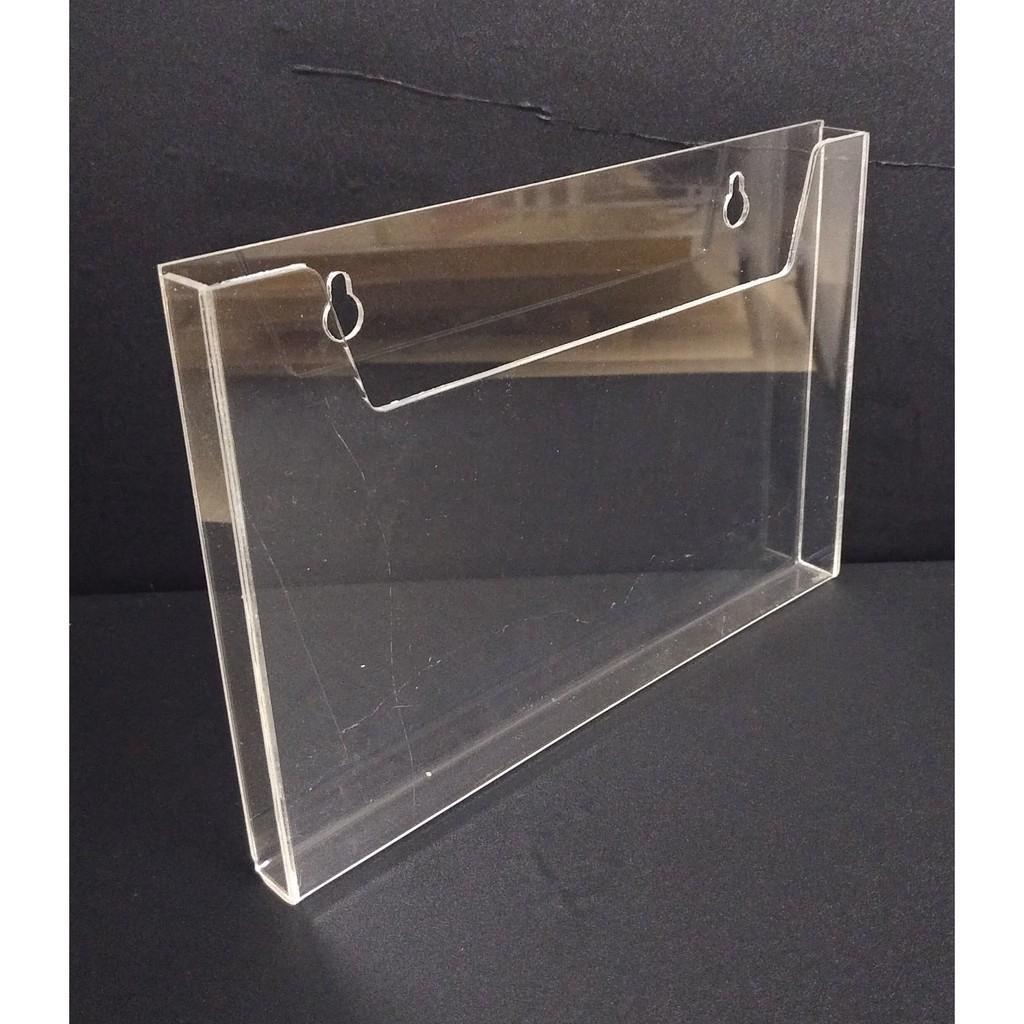 Acrylic Kệ checklist đựng tờ rơi treo tường mica trong A4 A5 A6 B5 B6 . - A6 10x15cm