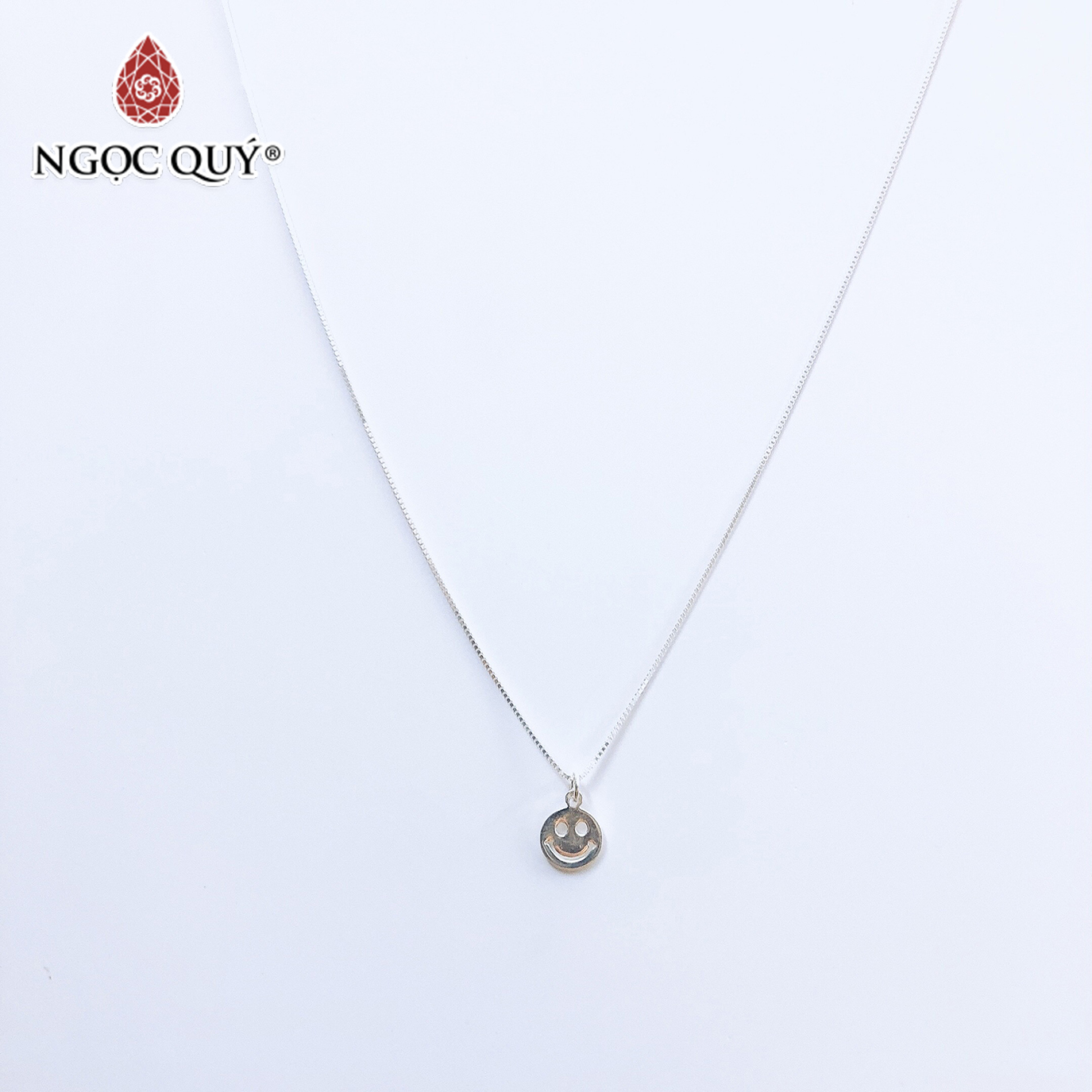 Dây chuyền bạc mặt cười - Ngọc Quý Gemstones