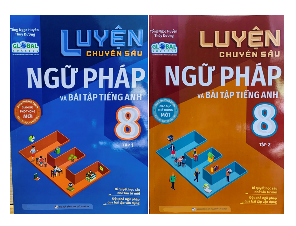 Sách - Combo Luyện Chuyên Sâu Ngữ Pháp Và Bài Tập Tiếng Anh 8