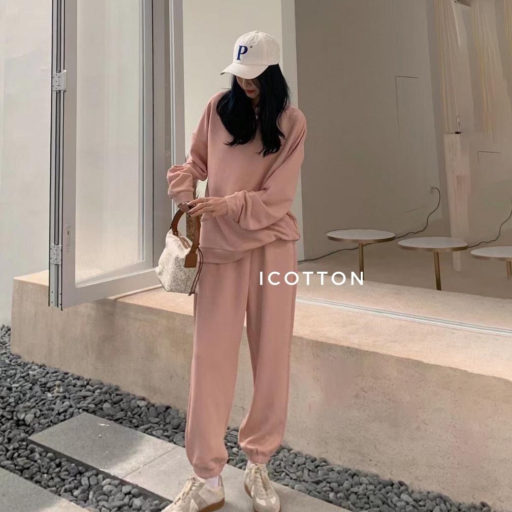 Bộ mặc nhà thu đông ️ iCotton ️ len tổ ong cao cấp, dày dặn, mềm mại, thoải mái cho nam và nữ