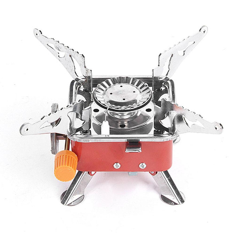 Mini Camping Stove Windproof Backpacking Stove Foldable Camp Gases Burner with Electronic Ignition for Indoor Outdoor