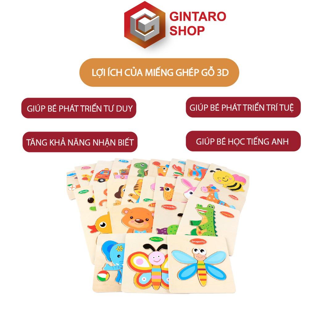 Bộ ghép hình cho bé , Đồ chơi ghép hình bằng gỗ nổi 3D có chữ cái tiếng anh giúp bé vừa chơi vừa học