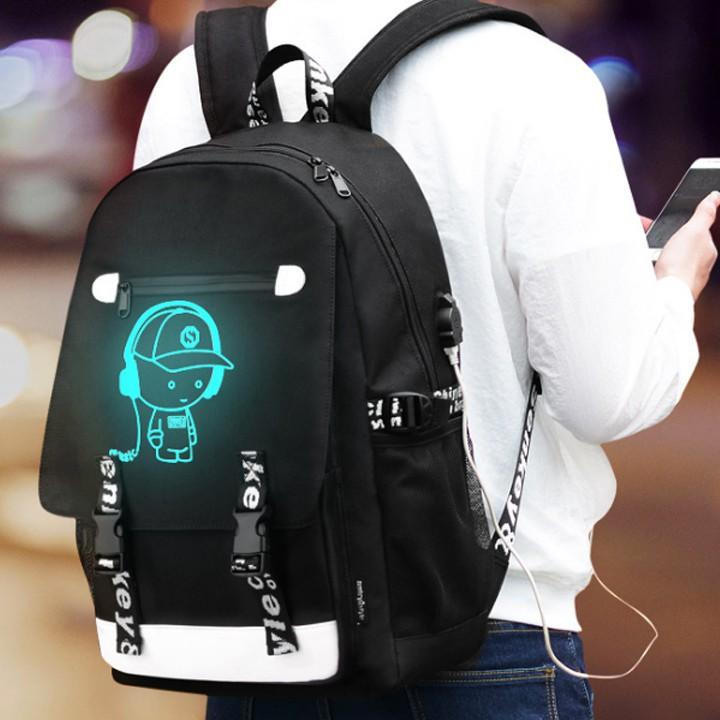 Balo Thời Trang Nam OHAZO Dạ Quang Phát Sáng với thiết kế SIÊU ĐỘC ĐÁO, Sẵn Cáp Sạc & Khóa Chống Chộm - BL01DTKN