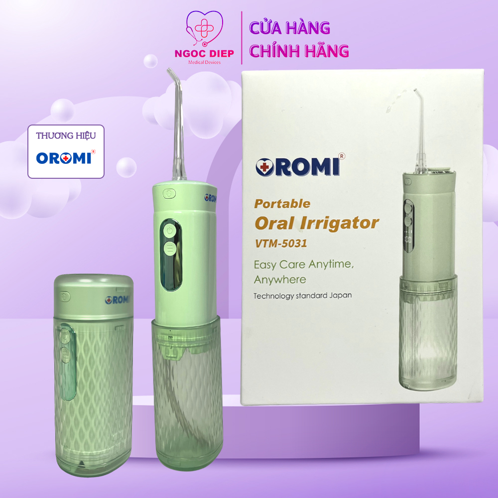 Máy tăm nước cầm tay OROMI VTM-5031 chống thấm nước IPX7 - Vệ sinh răng miệng công nghệ mới