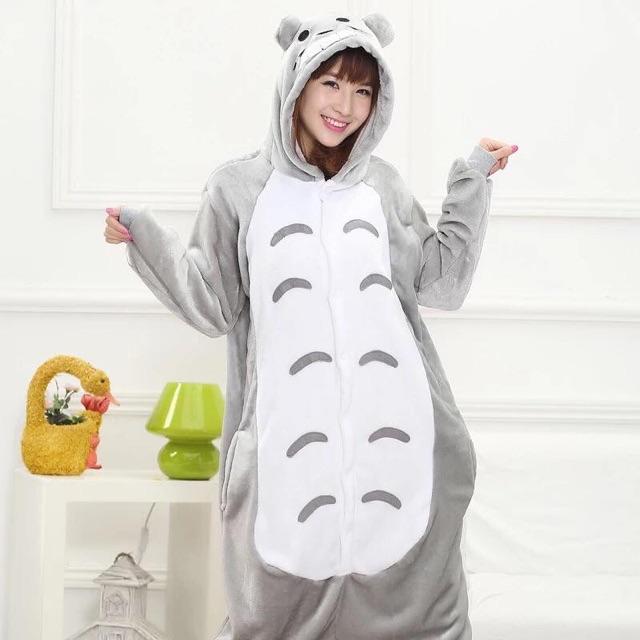 Bộ Đồ Thú Totoro - Bộ đồ thú Totoro Xám Người lớn
