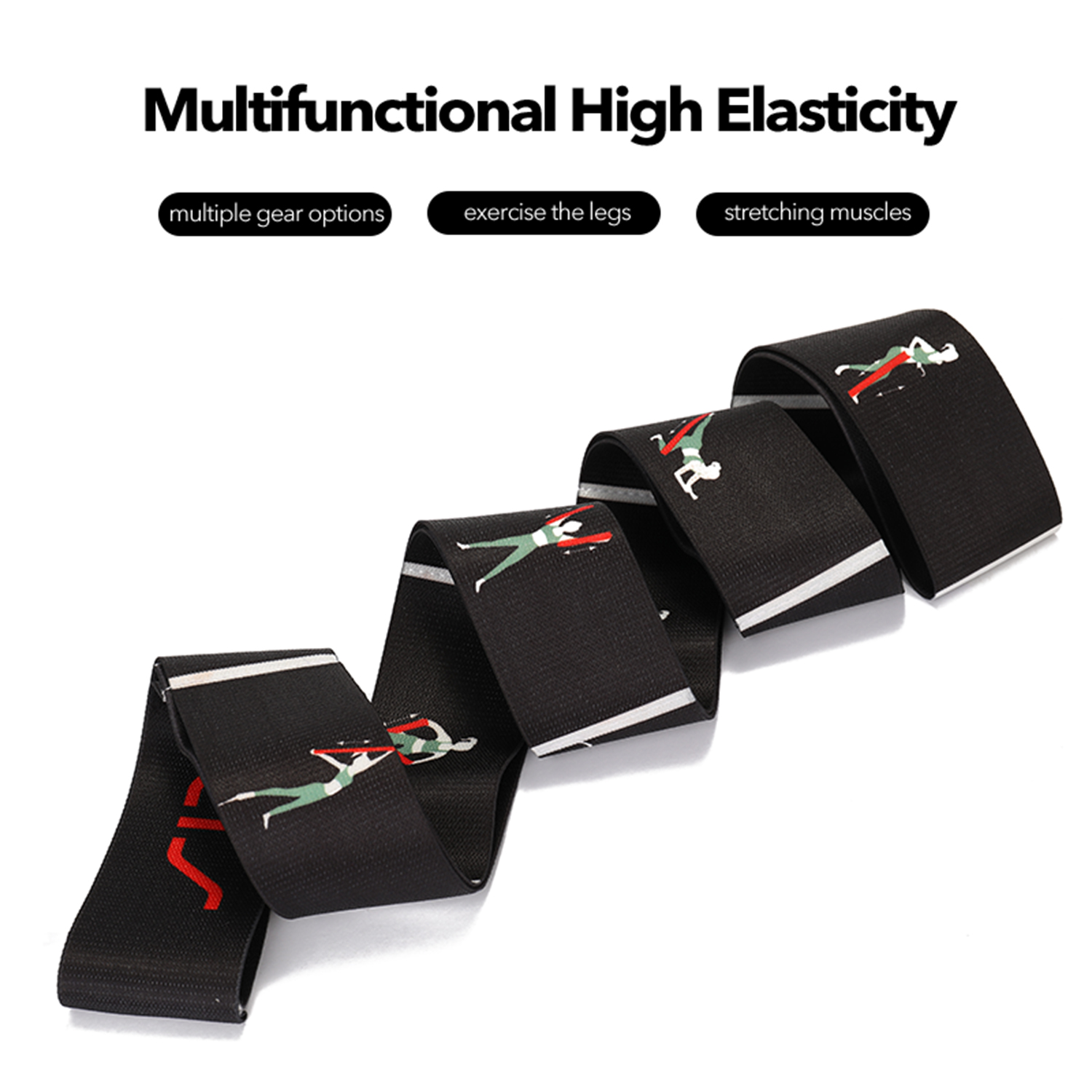 Dây Đai tập Yoga Được làm từ vải đàn hồi, tạo cảm giác thoải mái hơn, nhẹ và chống mài mòn.