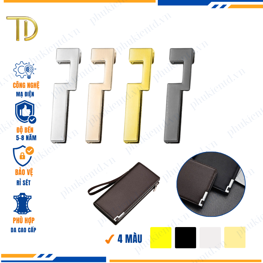 Thanh kẹp ví, kẹp ví tiền, kẹp kim loại, công nghệ mạ điện độ bền 5 - 8 năm