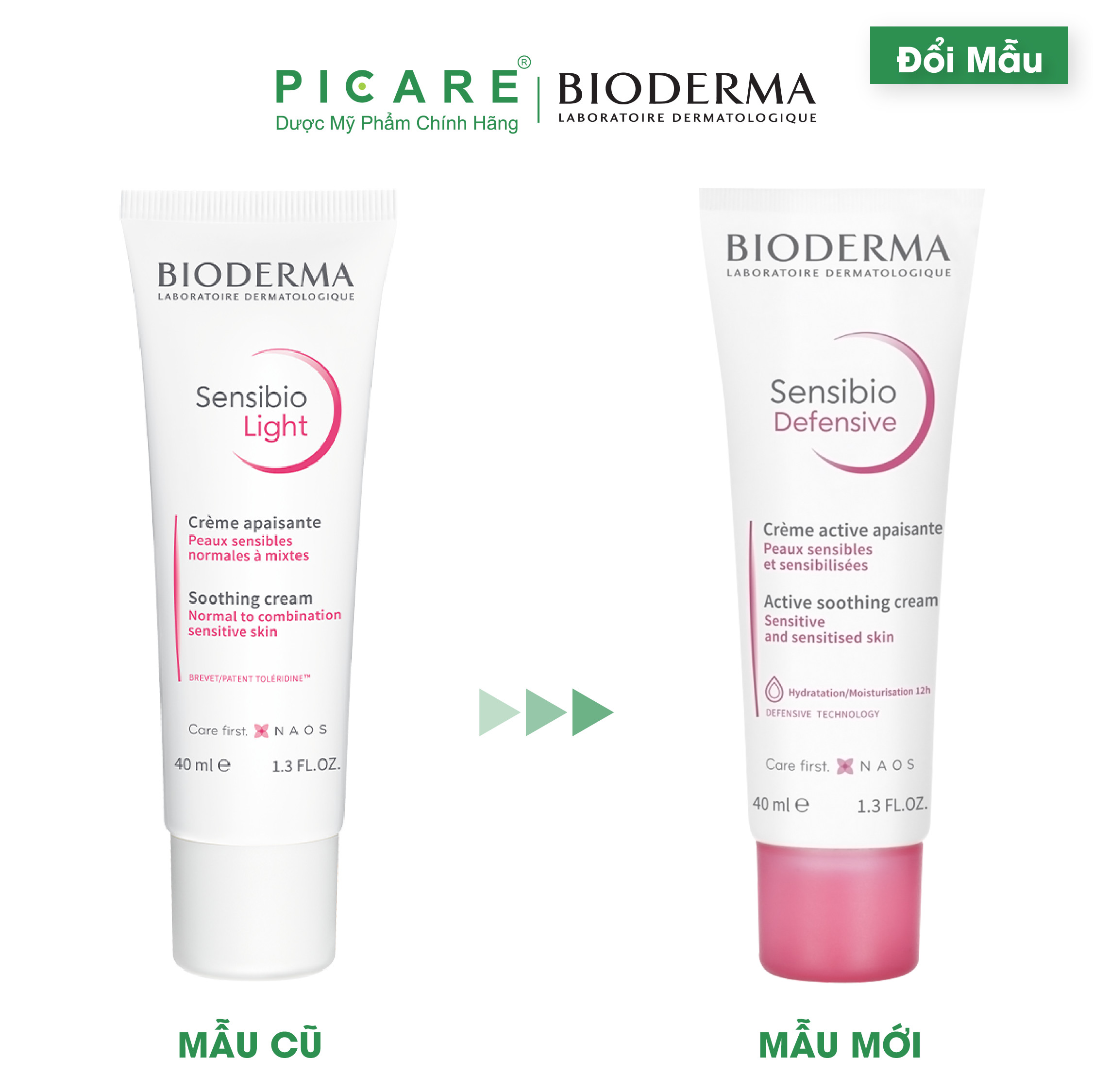 Kem Dưỡng Làm Dịu, Phục Hồi Cho Da Nhạy Cảm Bioderma Sensibio Defensive Cream 40ml