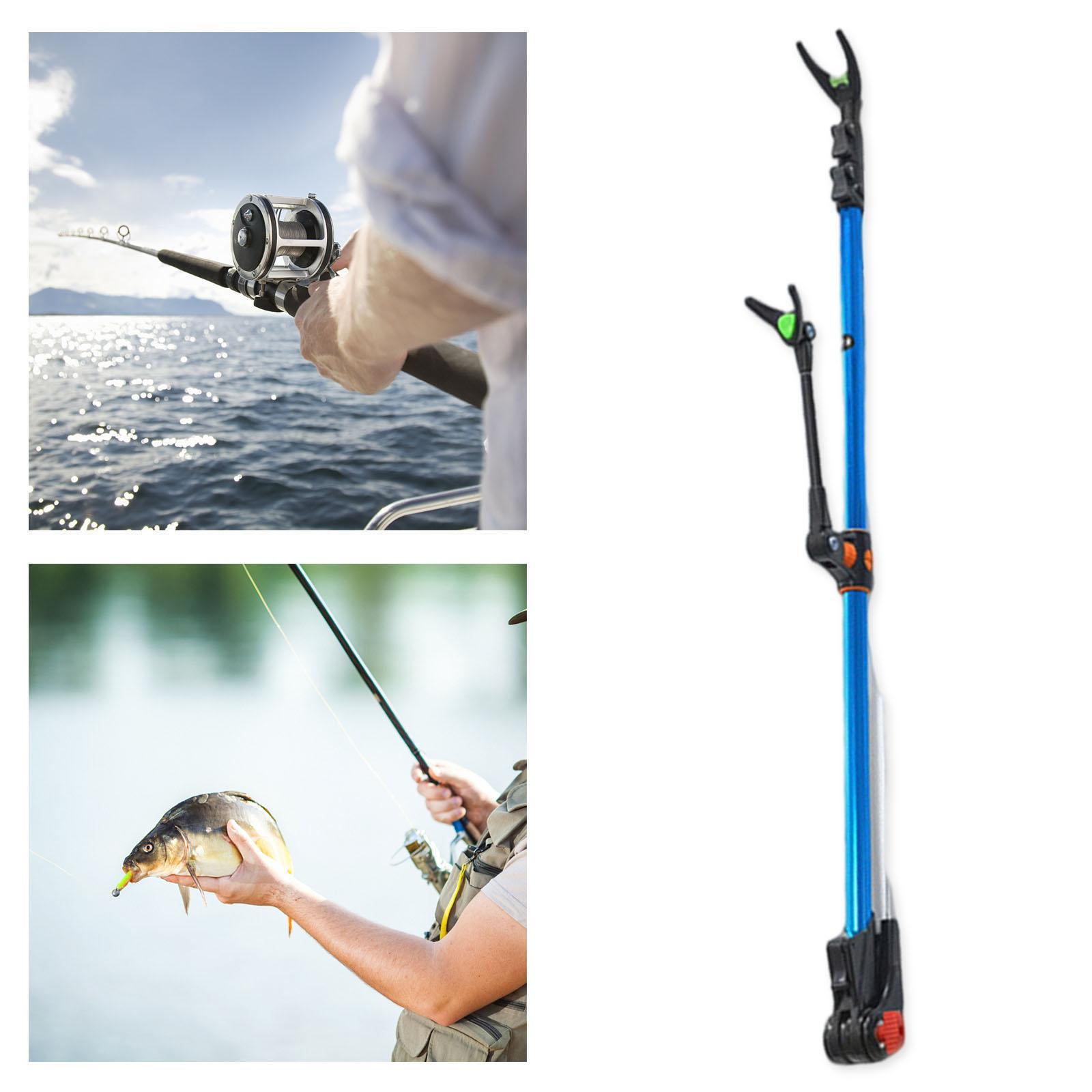 Telescopic Fishing Rod Holder Pole Stand Bracket Support with Ground Stake