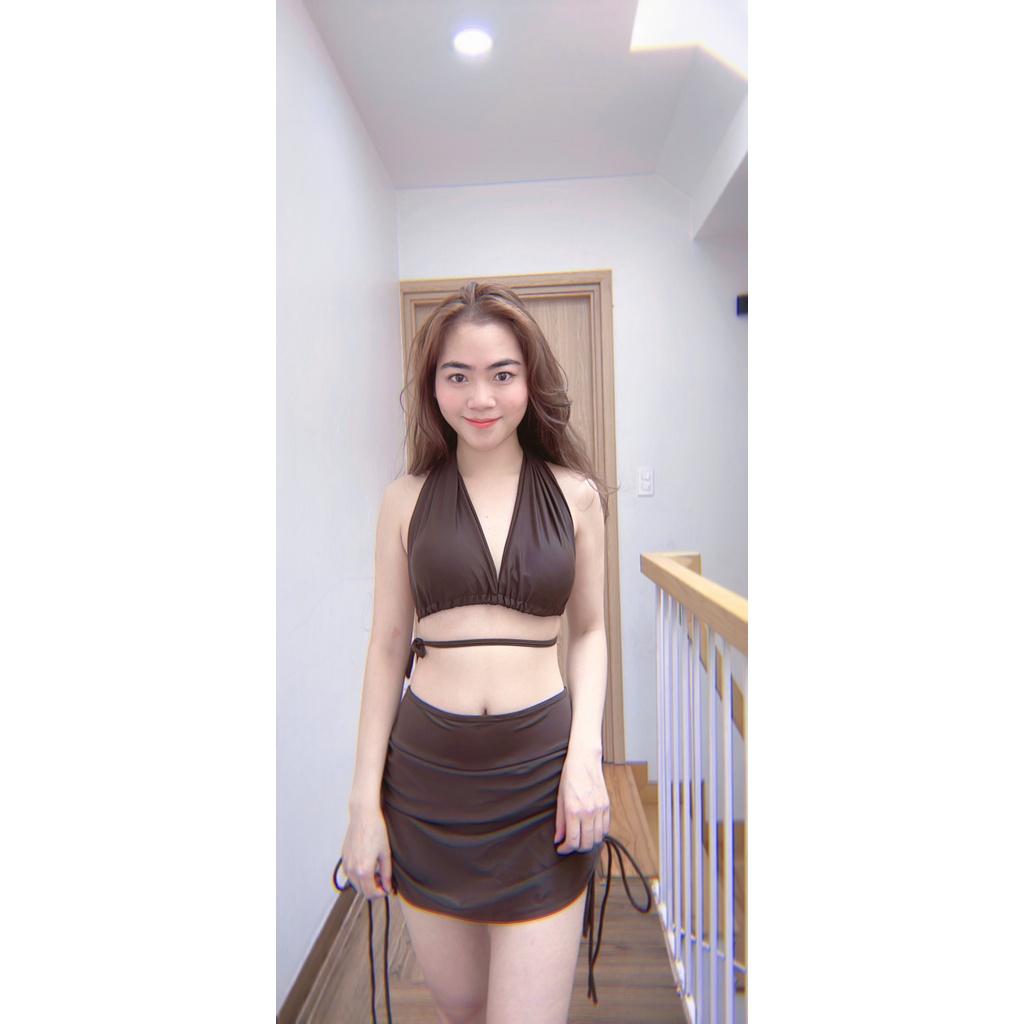 BIKINI, ĐỒ BƠI ĐI BIỂN HAI MẢNH ÁO BUỘC DÂY QUẦN RÚT HAI BÊN HÔNG PHỐI NHIỀU KIỂU SEXY ODERI HM-035
