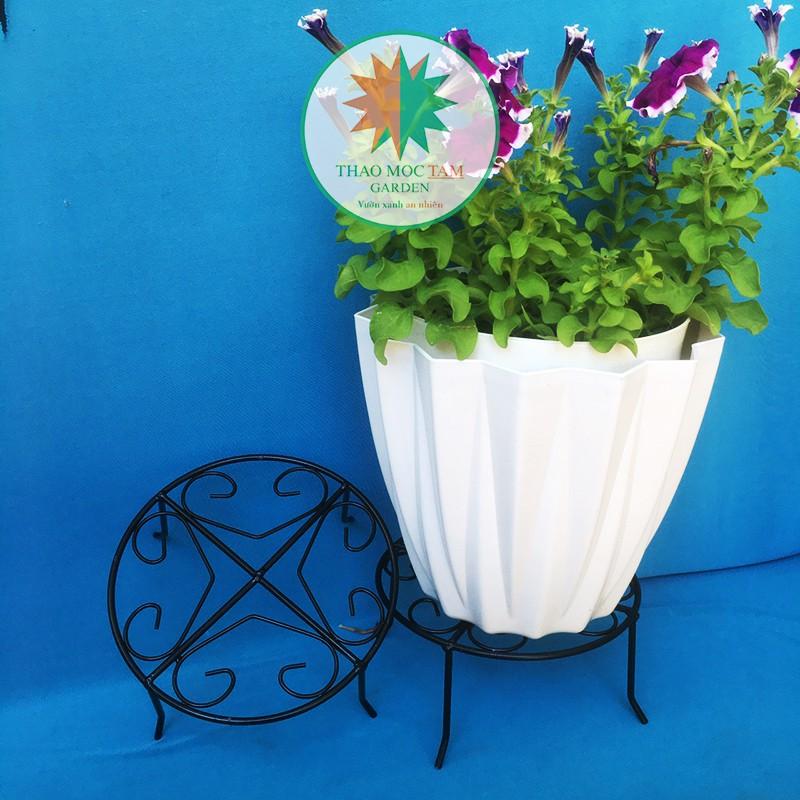 Combo 10c Chân đế kê chậu 21x10cm – Chân đế sắt kê chậu thoát nước, trang trí chậu hoa, nâng đỡ chậu cao hơn