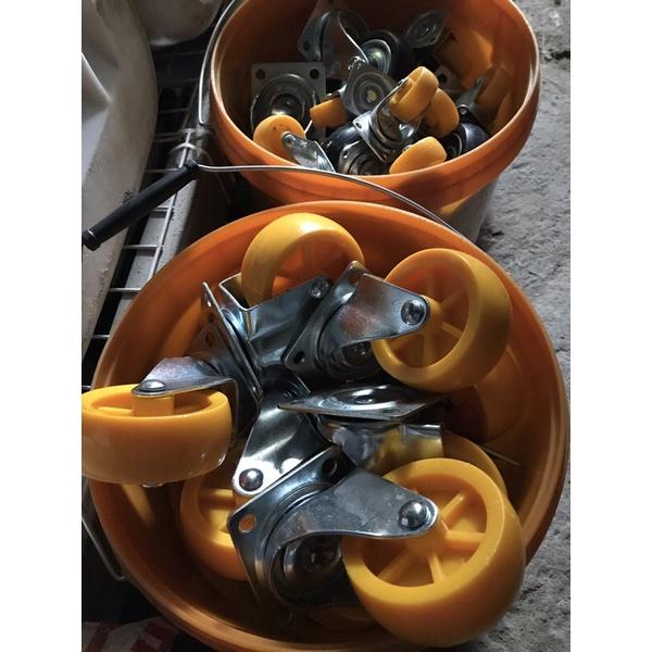 Bánh xe bắt kệ sắt kệ gỗ chân bàn size 80