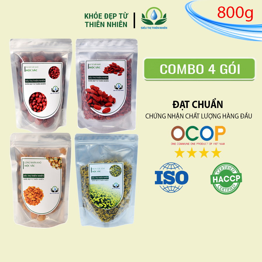Combo Trà Táo Đỏ - Kỳ Tử - Long Nhãn - Hoa Cúc