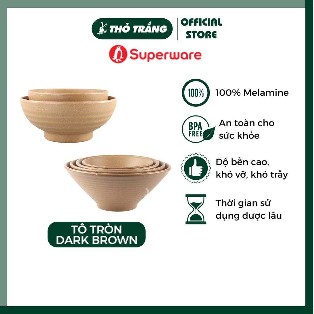 Tô nhám nhựa melamine có vân cao cấp Superware Thái Lan