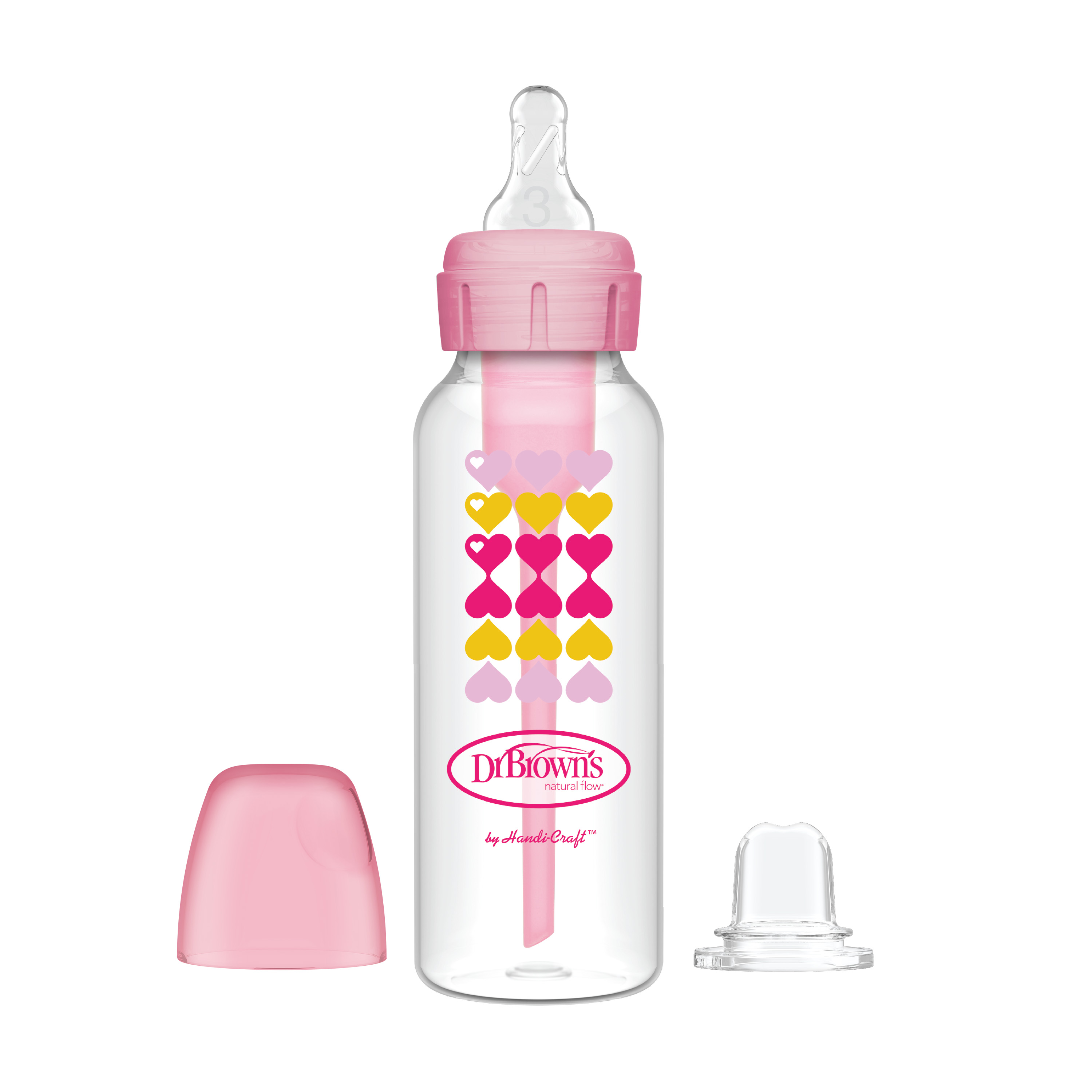 Bình sữa Dr.Brown's cổ thường 250ml nhựa PP Options Plus dòng chuyển đổi 2 giai đoạn