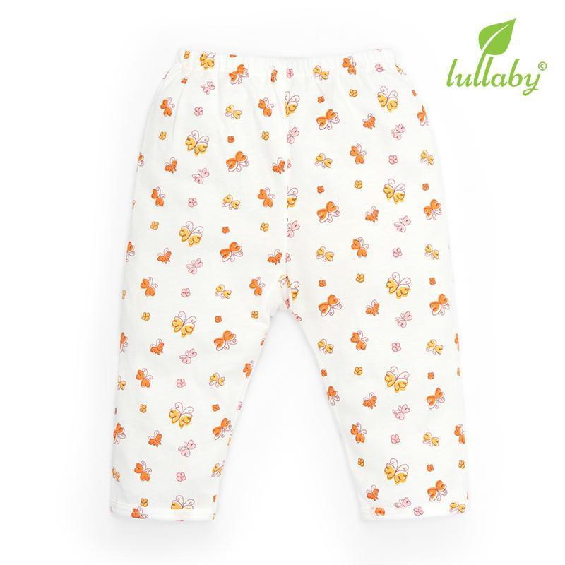 Quần dài đáy đũng Lullaby cho bé gái NH49B Trắng bướm