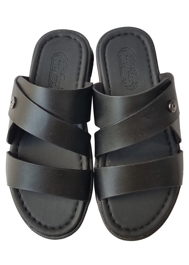 Dép Nam Quai Ngang Da Bò BIGGBEN Cao Cấp DN285