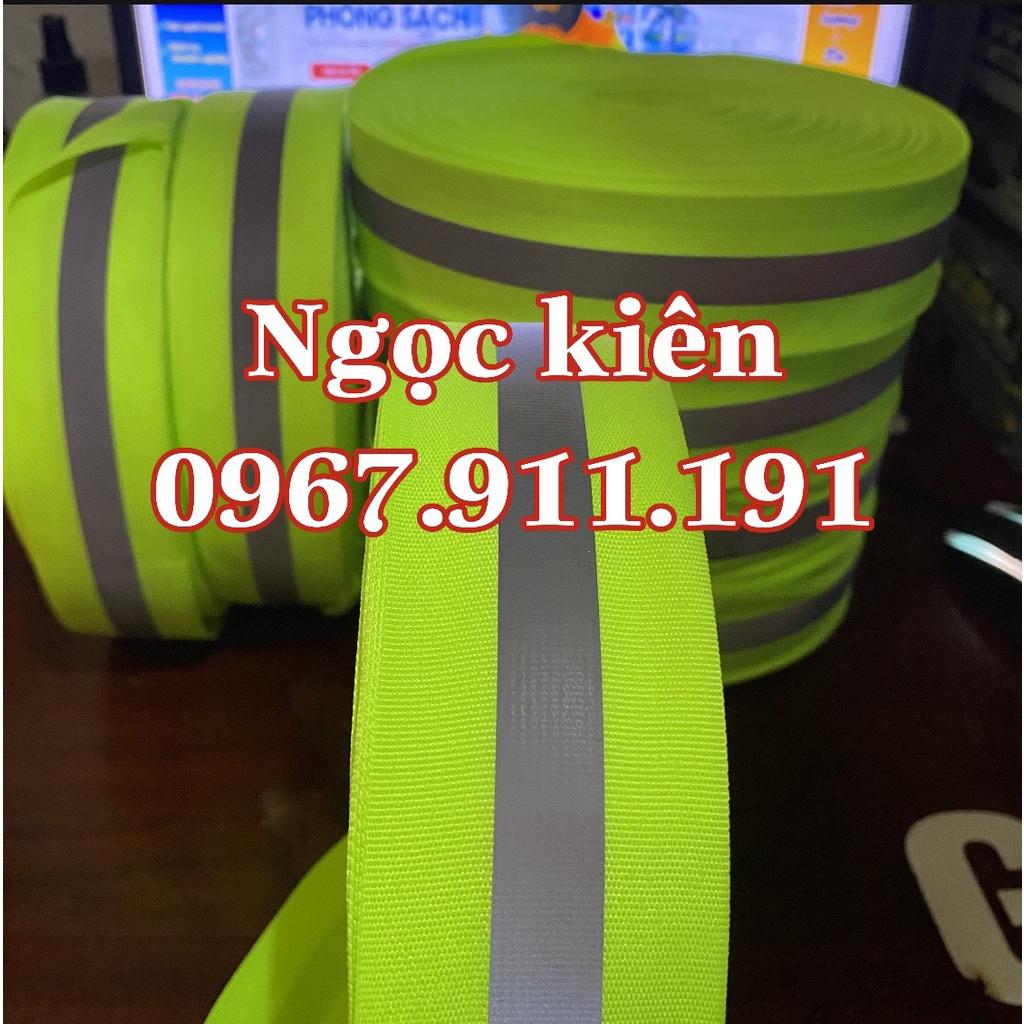 Cuộn dây phản quang vải sọc ghi bản rộng 5cm dài 100m