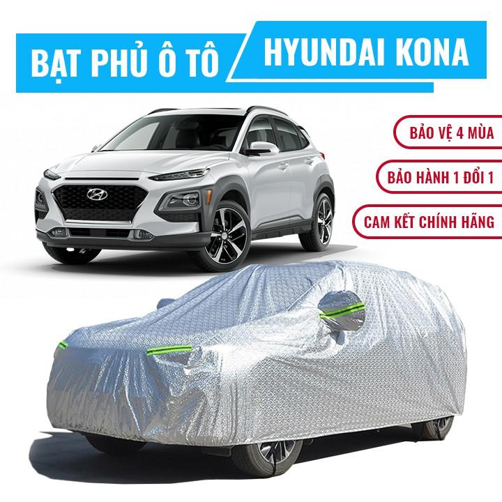 Bạt phủ xe ô tô 5 chỗ Hyundai Kona, Bạt trùm xe SUV cao cấp chất liệu vải PEVA chống nắng mưa không thấm nước