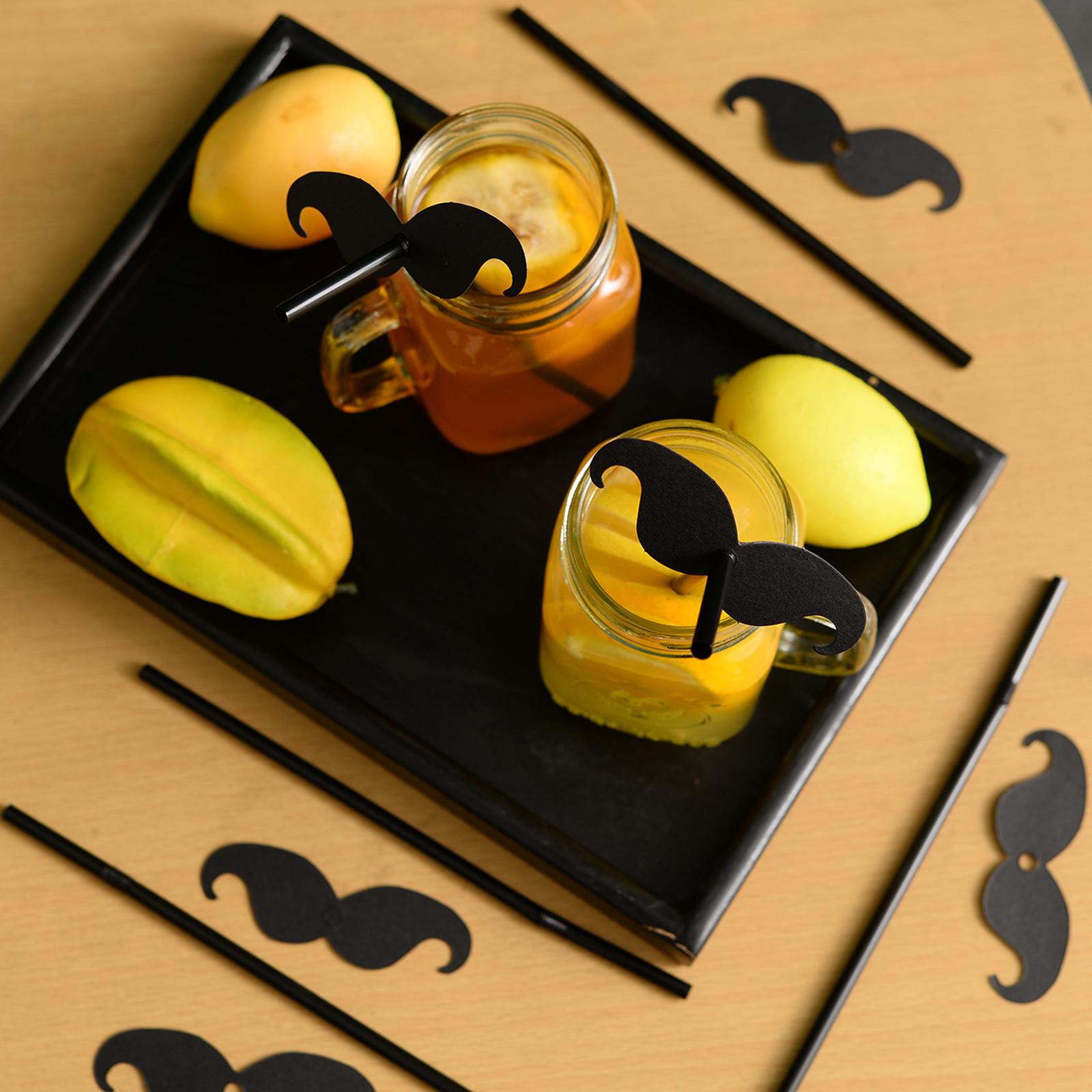 Set 10 Ống Hút Râu Uống Dùng Một Lần Trang Trí Cocktail