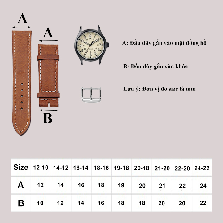 Dây Đồng Hồ Da Bò Sáp Cao Cấp - Dây Da Đồng Hồ MrFour | Cowhide Watch Bands