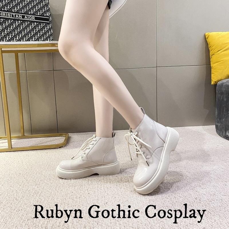 Giày Boots Màu xanh lá hot trend 2022 ( Trắng, Đen, Xanh Lá ) Size 35 - 40