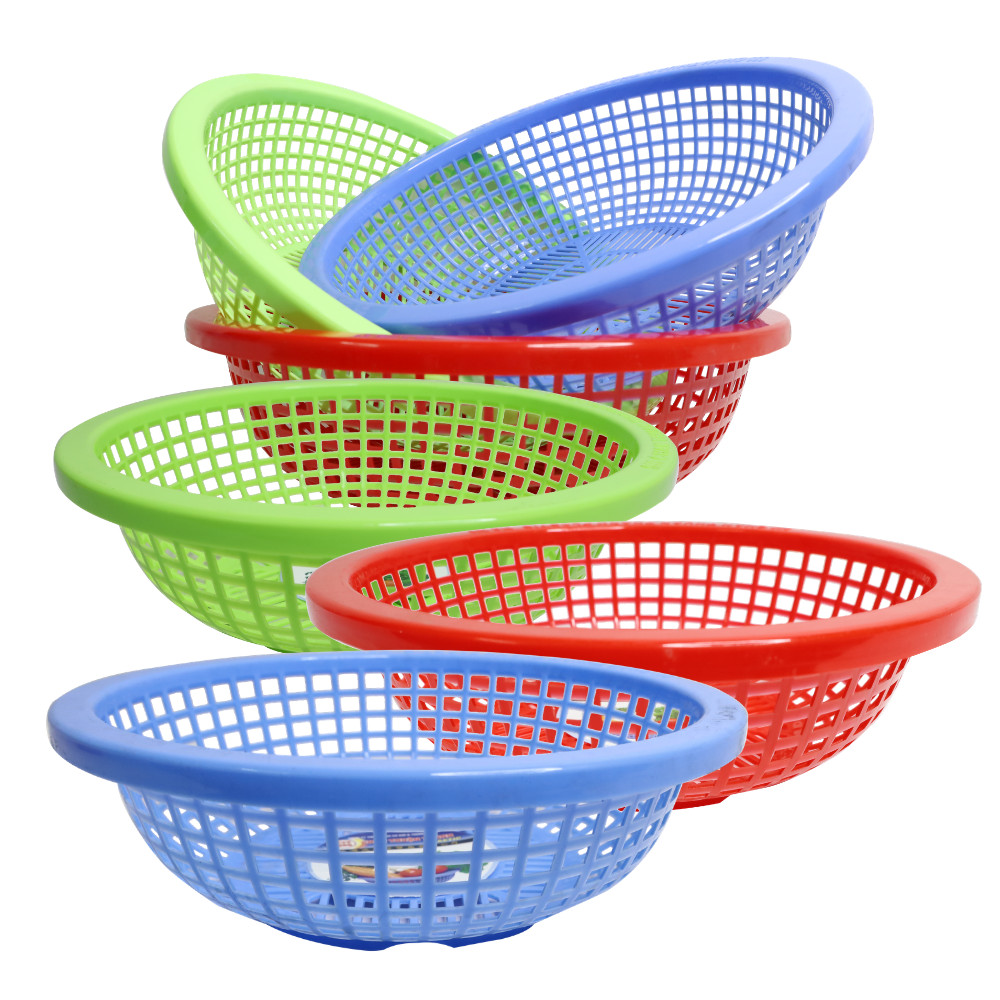 Combo 6 Rổ nhựa tròn 30cm Chấn Thuận Thành đựng đồ đạc, đựng thực phẩm rau củ đa năng tiện lợi hàng Việt Nam chất lượng cao RC3020-6 (nhiều màu)