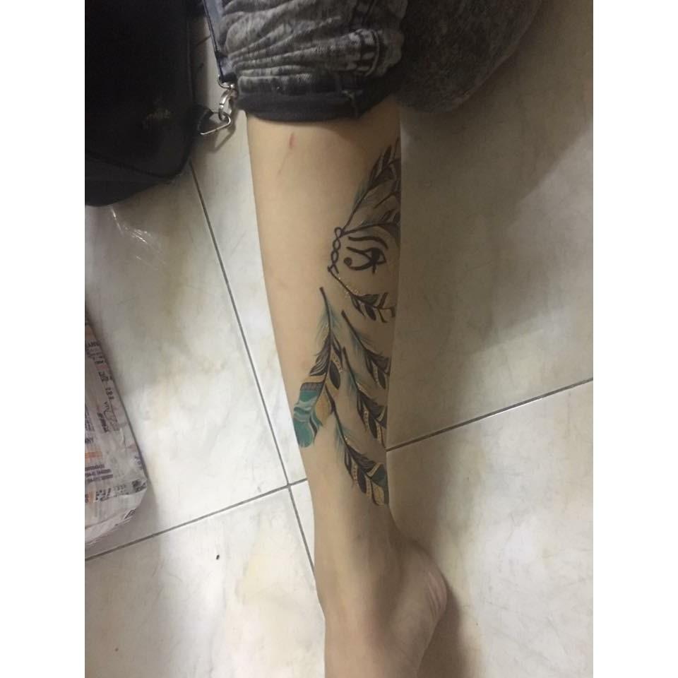 Hình xăm dán ánh kim tattoo gold cao cấp 15x21cm