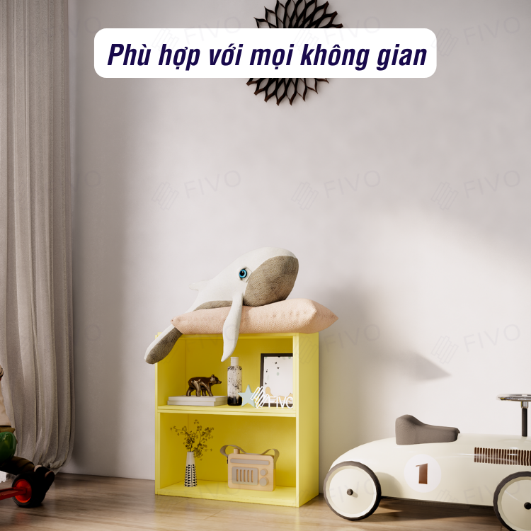 Kệ Sách Đa Năng Cho Bé FIVO FB71 Màu Vàng, An Toàn, Đa Dụng Với Tính Năng Đóng Mở Tiện Lợi - Hàng Chính Hãng