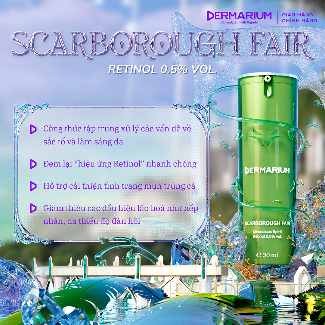 Dermarium Scarborough Fair - Tinh chất Retinol 0.5% Cải Thiện Vấn Đề Sắc Tố