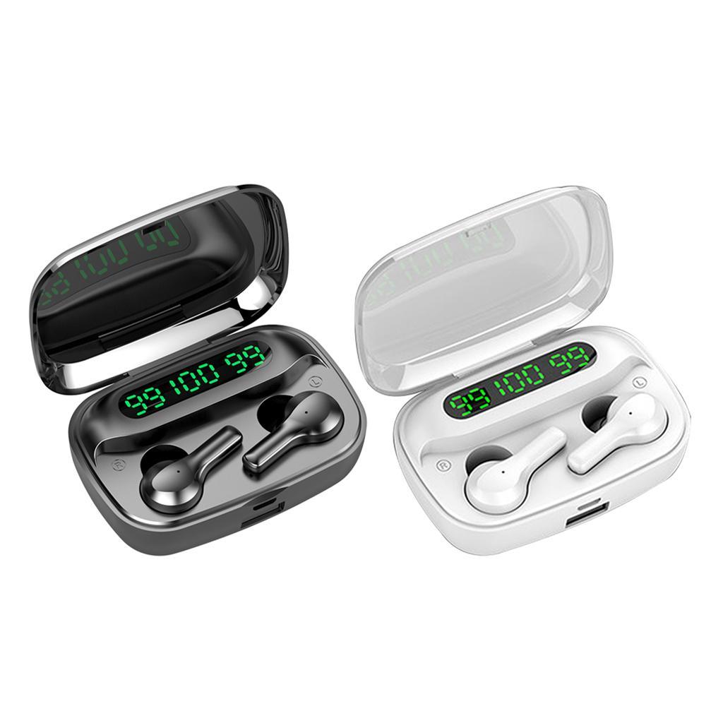 IPX7 Bluetooth 5.0 Wireless Headset Earphones Earbuds Waterproof Black