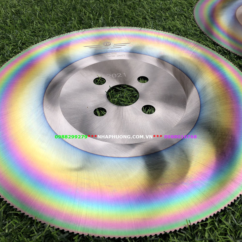 Đĩa Cắt Inox Cầu Vồng 275*1.6 Máy Tua Chậm