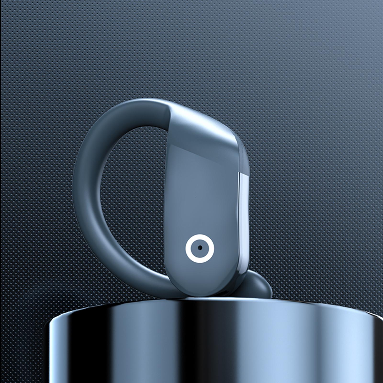 2x Headset Earpiece Business Earphone Ear Hook for Yoga Blue Boxed