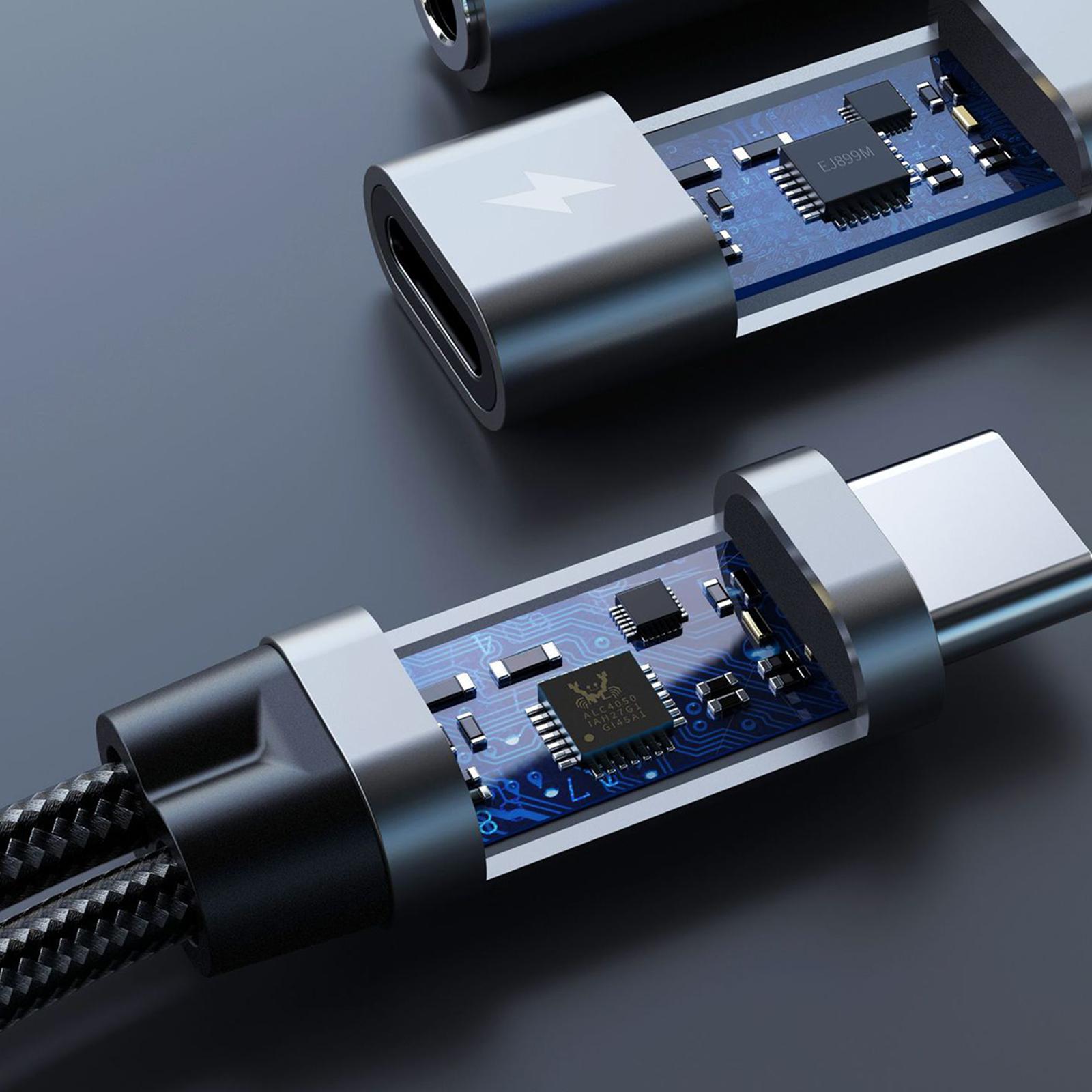 2 in 1 USB C to 3.5mm Audio Adapter,USB Type C to 3.5mm Headphone and Charger Adapter and Fast Charging Dongle Compatible with  S21 S20 S20+