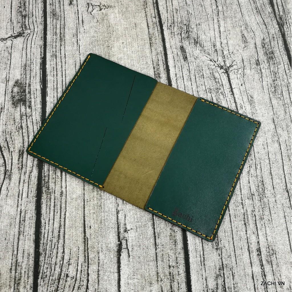 Bóp ví đựng passport, hộ chiếu da bò handmade Dyshop PP619